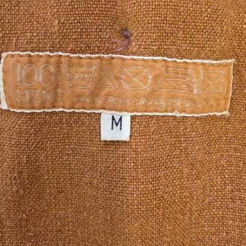 Hemporium shirt with zipper like new, brown, size M