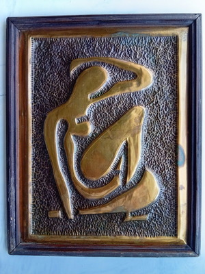 Copper wall panel after Matisse 30x24 cm used