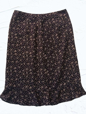 Ann Taylor Midi Floral Y2K High-Waisted Skirt Medium like new, purple