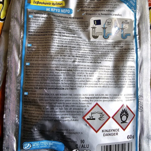Tuboflo drain cleaner new, pack of 4 for hot and cold water