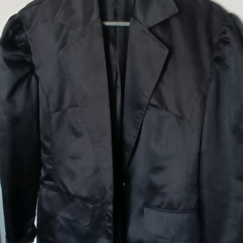 Satin jacket used, black with back design