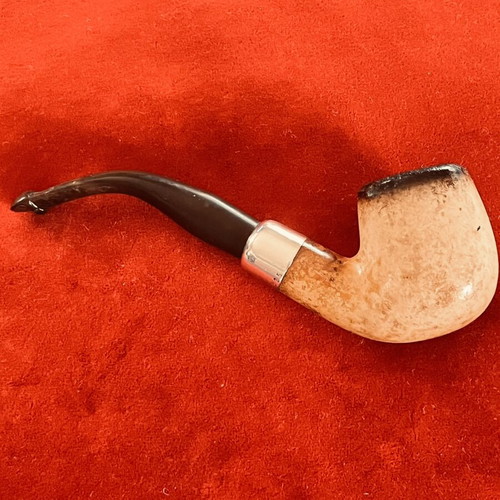 Πίπα καπνού Peterson of Dublin Meerschaum με δαχτυλίδι από ασήμι Sterling .925