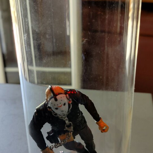 Jason horror decorative figure with water and 5-color LED lighting
