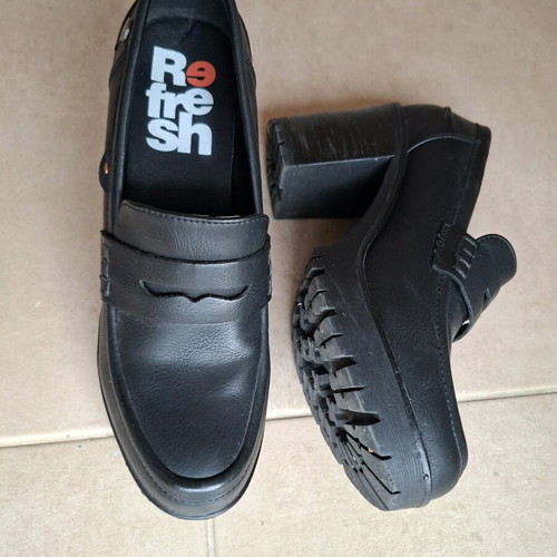 Refresh shoes like new, size 38, black, synthetic leather