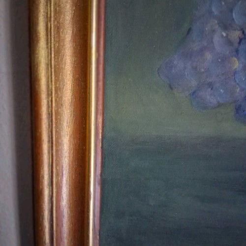 Oil painting Dead nature like new, signed in golden frame