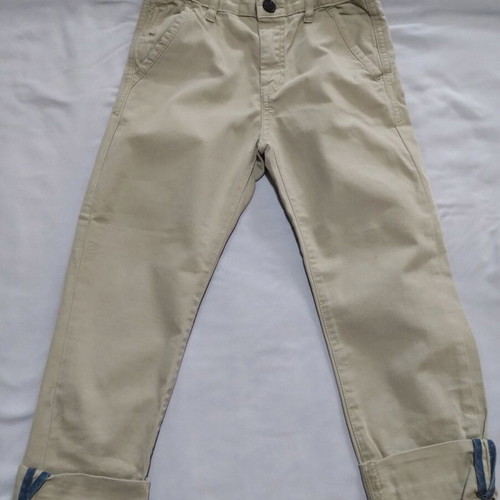 Zara fabric pants 5-6 years like new, beige, 116 cm
