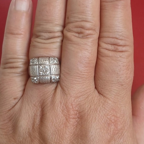 Silver 950 ring, 17 mm
