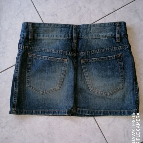 Trf women's mini jean skirt like new, blue, size S