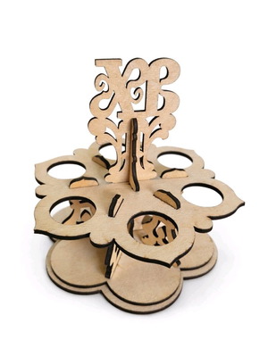 Easter egg holder new, linden wood, holds 6 eggs