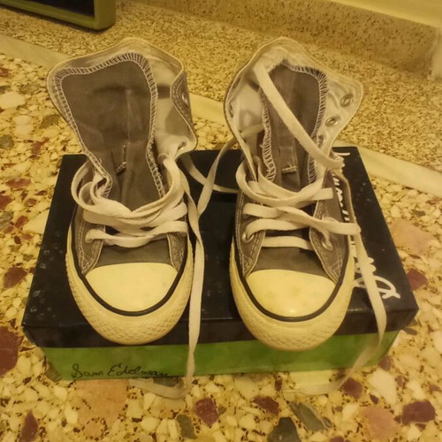 All Star Converse canvas boots used, gray, size 36
