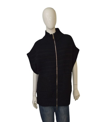 Elisabetta Franchi knit vest used, black-gray, size 44