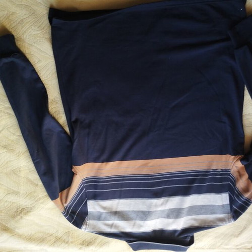 Set of 3 long-sleeve polo shirts size M like new, blue and grey