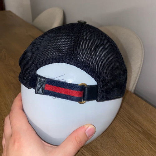 Gucci Kingsnake Print GG Supreme Baseball Hat used, bad condition