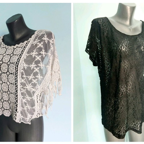 Lace tunics like new, set of 2, plus size