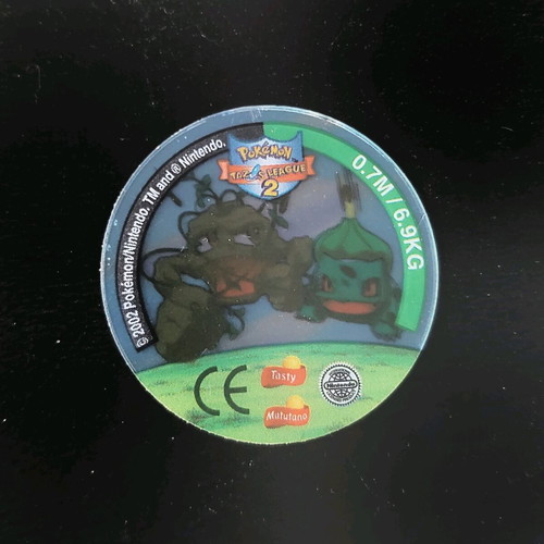 Pokémon Tazo #01 Bulbasaur & #74 Geodude collectible like new, League 2