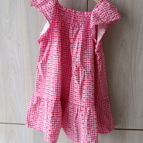 Zara pink dress with hearts like new, 104 cm, 3 years old