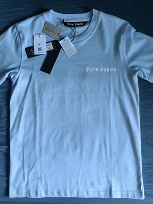 Palm Angels T-shirt new, unisex, size Small, turquoise