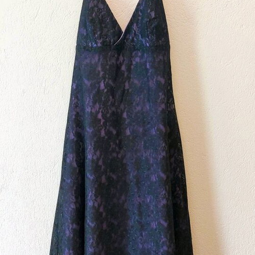 dress shirts for black suits Purple and Black Lace Dark Bebe Gown – Eclipse Costumes