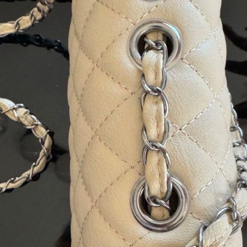 Crossbody bag new in white and beige color