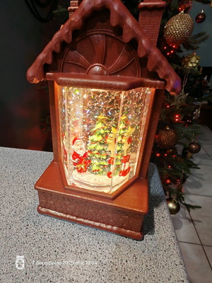 Christmas decoration lamp with sound and 3D snow new