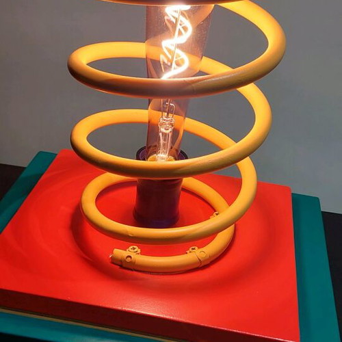 Garege Art Light desk lamp new handmade from car spring
