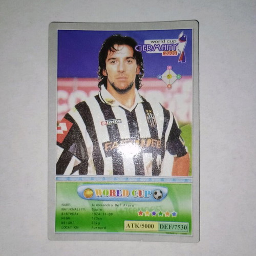 Alessandro Del Piero card used, World Cup 2006