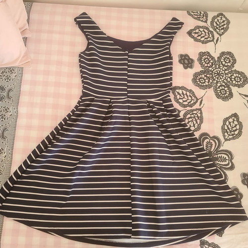 Pink Woman summer dress like new, white and blue, size S