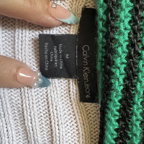 Calvin Klein Jeans knit coatigan, 100% cotton, size M, beige