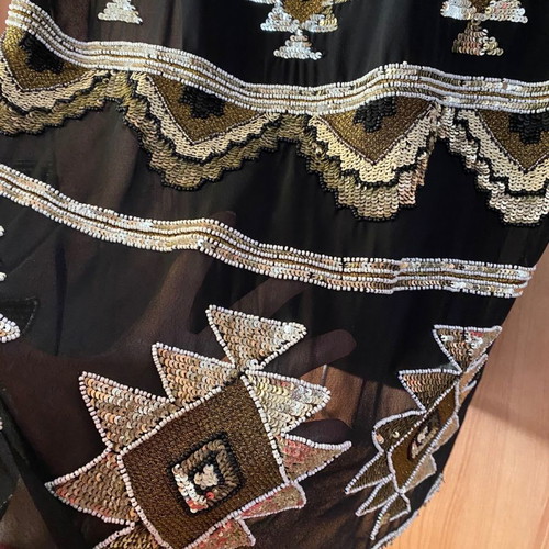 Sequin blouse No S black new