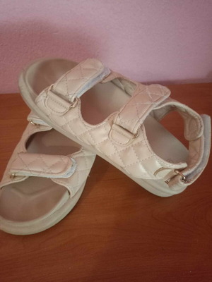 Women's casual sandals used, size 38, beige