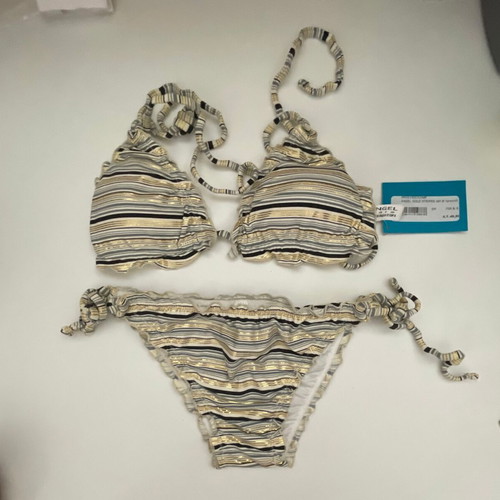 Angel Mare swimwear set new, printed with gold stripes, size S