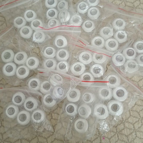 Plastic bobbins set for sewing machine, new, 60 pieces