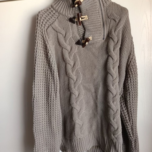 Pullover cardigan XL gray like new