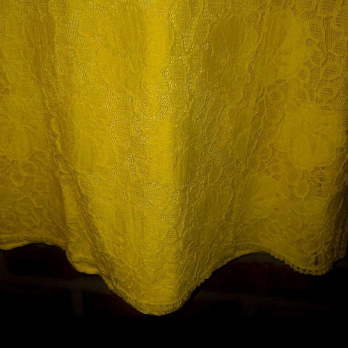 Zic Zac mini dress with lace like new, canary yellow, size S