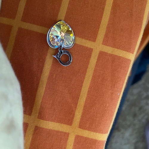 Swarovski yellow heart new