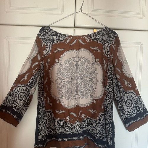 Boho silk shirt Massimo Dutti with paisley pattern like new