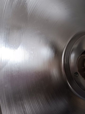 Aluminum bell-shaped ceiling light fixture, industrial design
