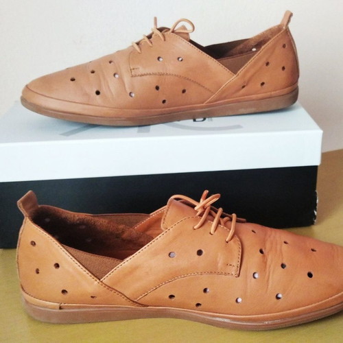 Leather women's shoes Gianna Kazakou