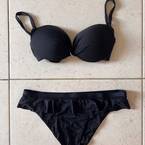 Mix & Match Bikini Set 3 Pieces Like New, Black, Size M