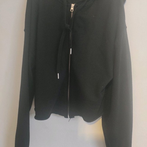Bershka thin hoodie jacket like new, black, size L