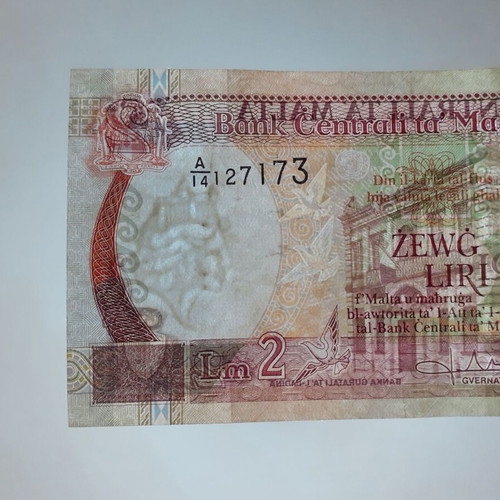 Malta 2 Liri banknote 1967