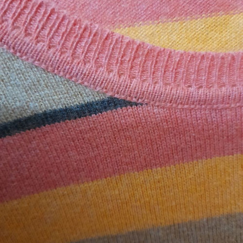 Woolen women's sweater like new, size S, pink and yellow