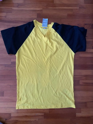 Βαμβακερό κοντομάνικο T-shirt καινούργιο, μέγεθος XXL, κίτρινο