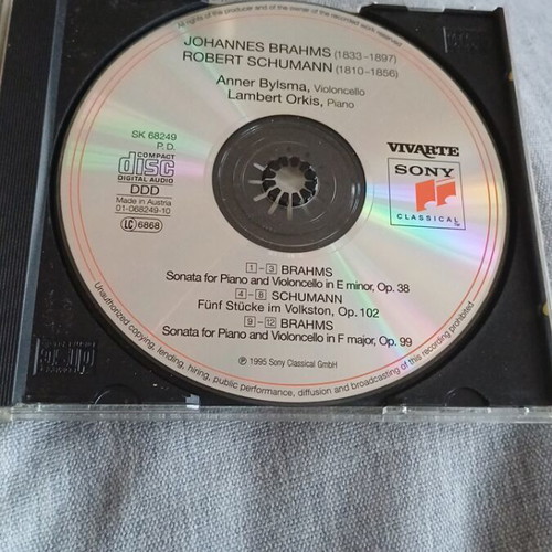Classical music CD Brahms & Schumann used, Sony Classical