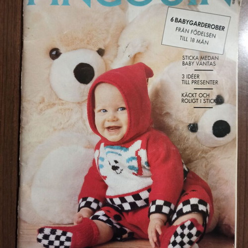 Two cookbooks like new, Greek recipes and Pingouin knitting magazine