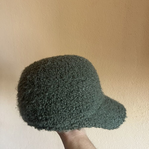 Italian beret hat used, olive green