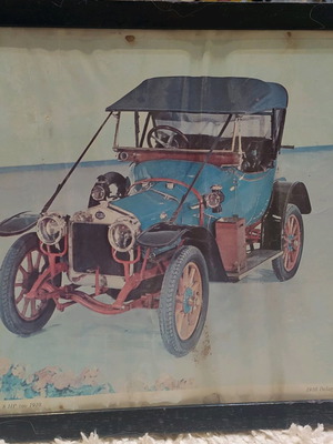 Vintage κάδρο με αυτοκίνητο 26×28