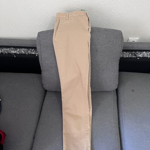 Benetton cotton chinos like new, beige, sizes S and M