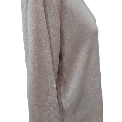Beige women's polo with wide collar, like new, size XL