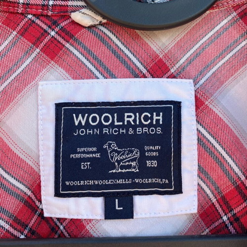 Woolrich checked shirt used, red, size L